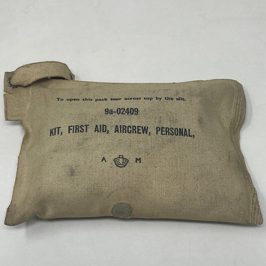 Royal Airforce Kit, First Aid, Aircrew, Personal, Air Ministry Marked 9a-02409