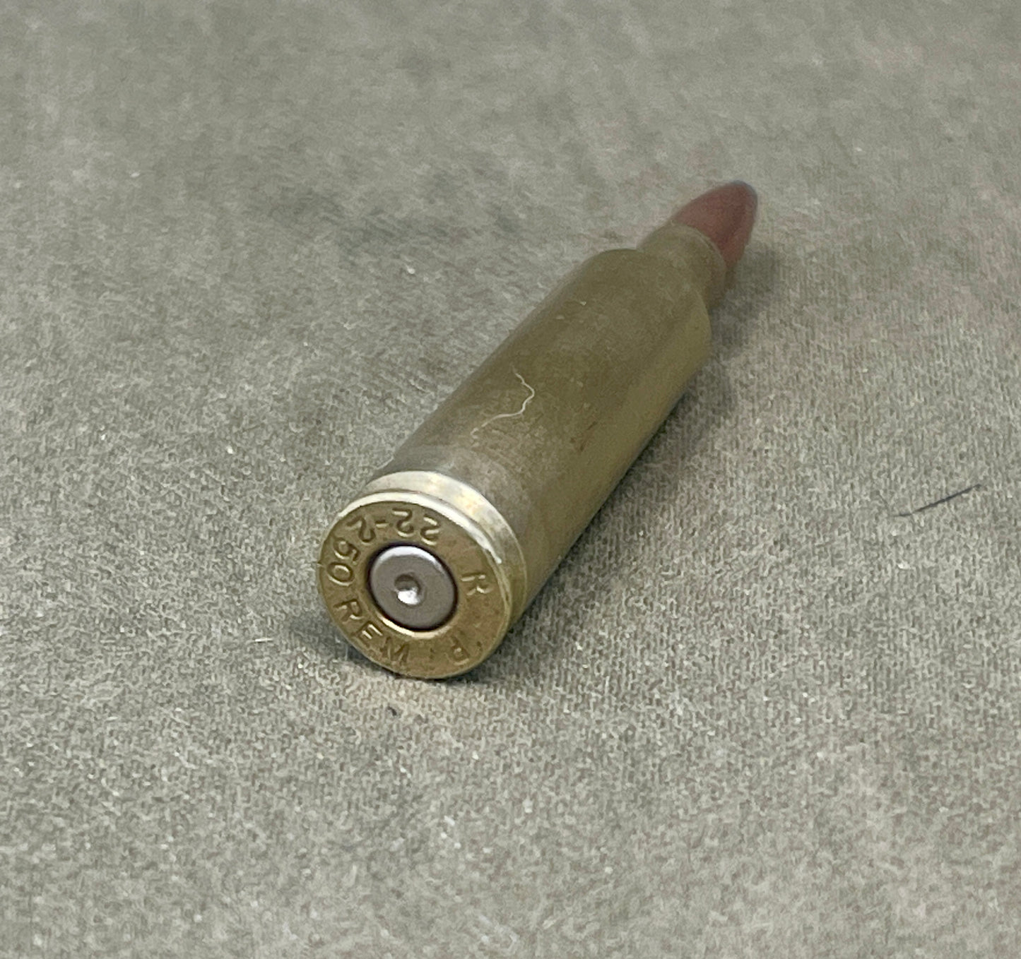 .22-250 INERT Brass Cartridge – Collectible Round for Display & Training
