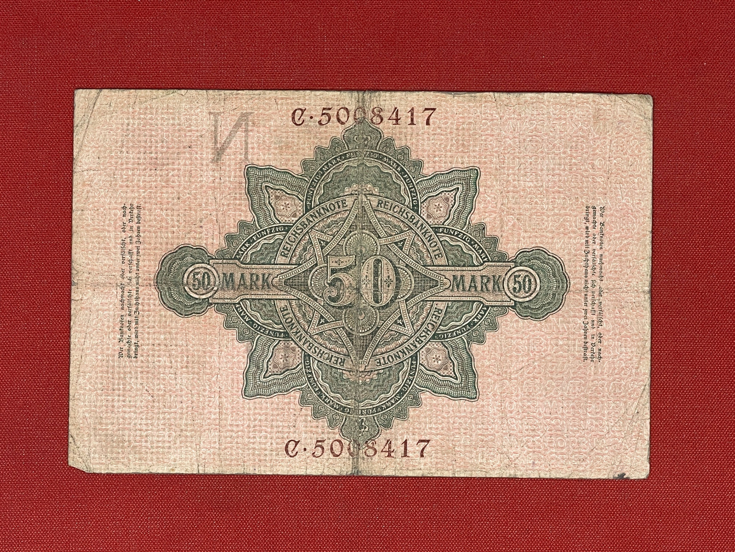 Imperial Bank. 1883-1918. 50 Reichsmark