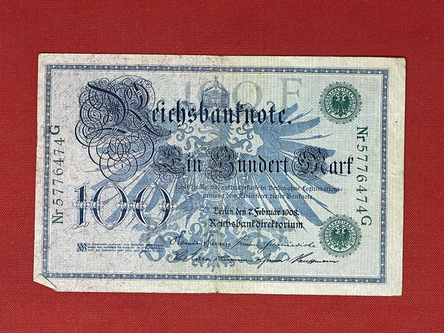 German 100 Reichsbanknote