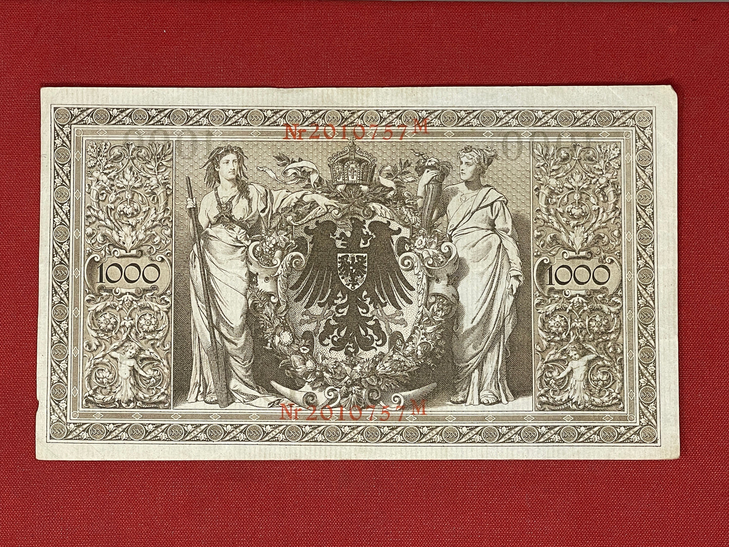 Banknote Germany 1000 Reichsbanknote - Red seal - 1910