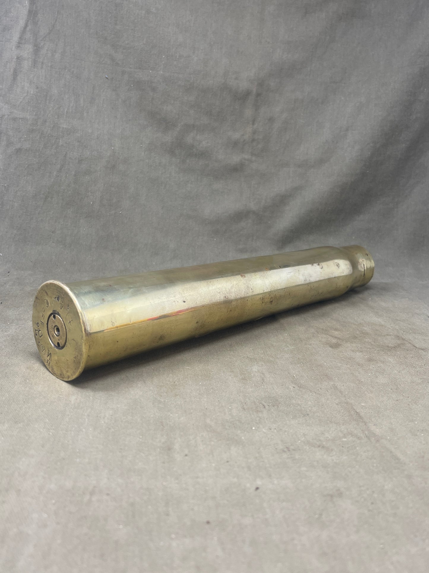 British 1897 6 Pdr Brass Shell Case made by Kings Norton