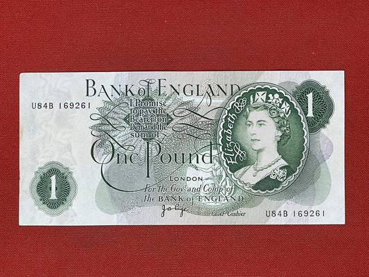 Bank of England £1 Banknote Signed J Page 1970 - 1980 ( Dugg B320 ))