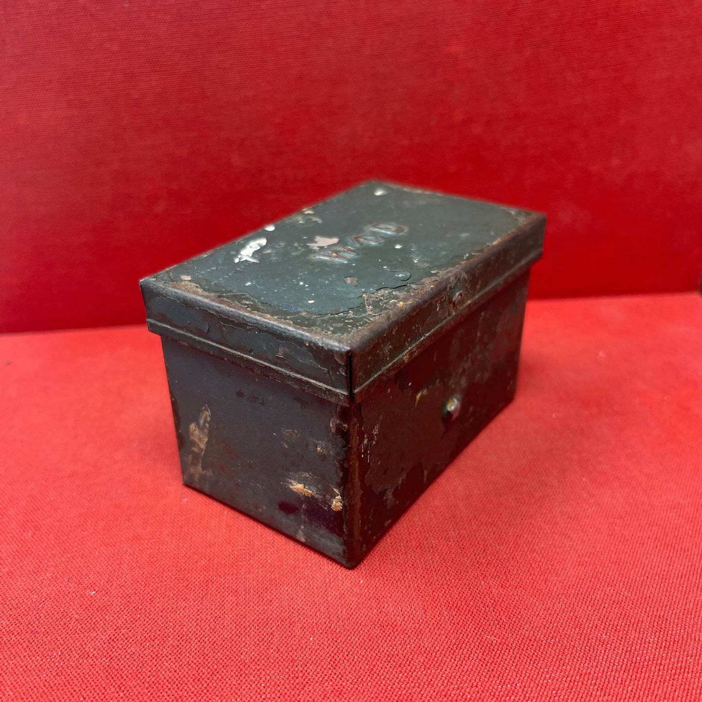 Small Green WD War Department Tin