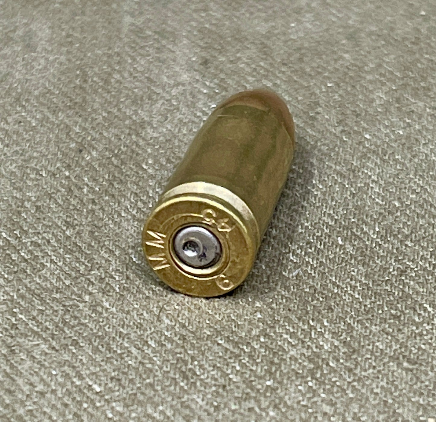 Inert 9mm Round – MM 45 Covert Headstamp, Dominion Arsenal (Canada)