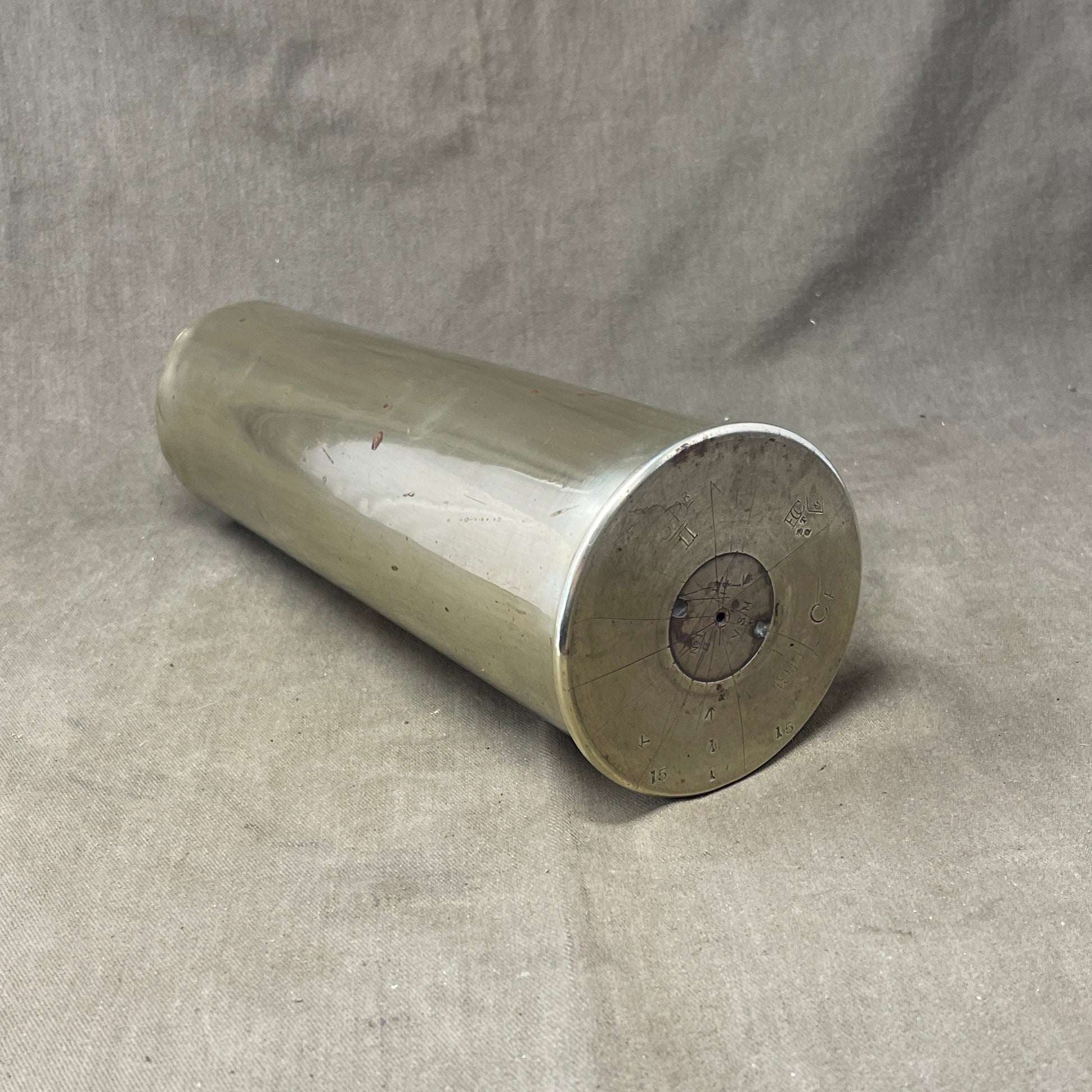 WW1 1916 Dated 18 Pdr Brass Shell Case