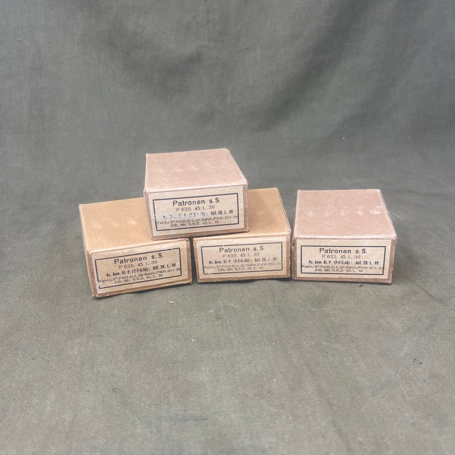 Original WW2 15 x Mauser 7.92x57mm INERT Ammunition Box.