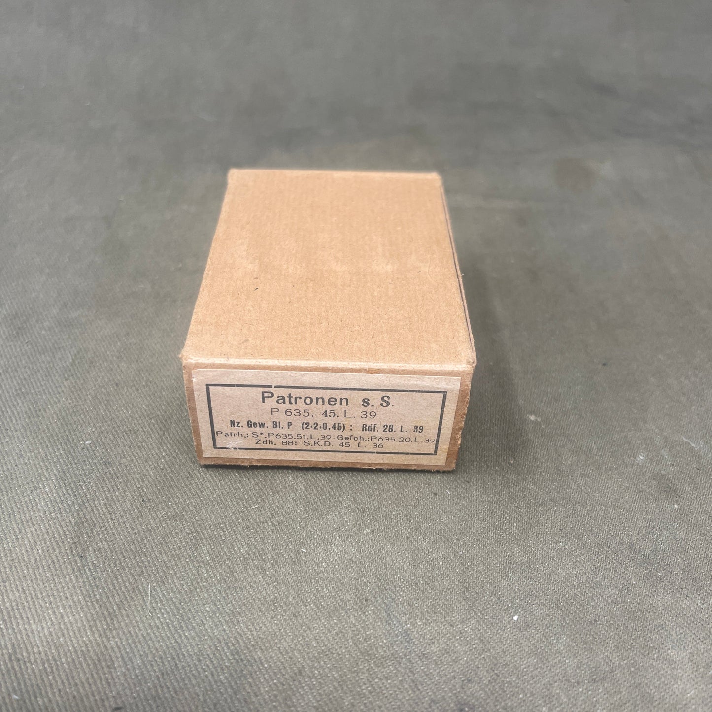 Original WW2 15 x Mauser 7.92x57mm INERT Ammunition Box.