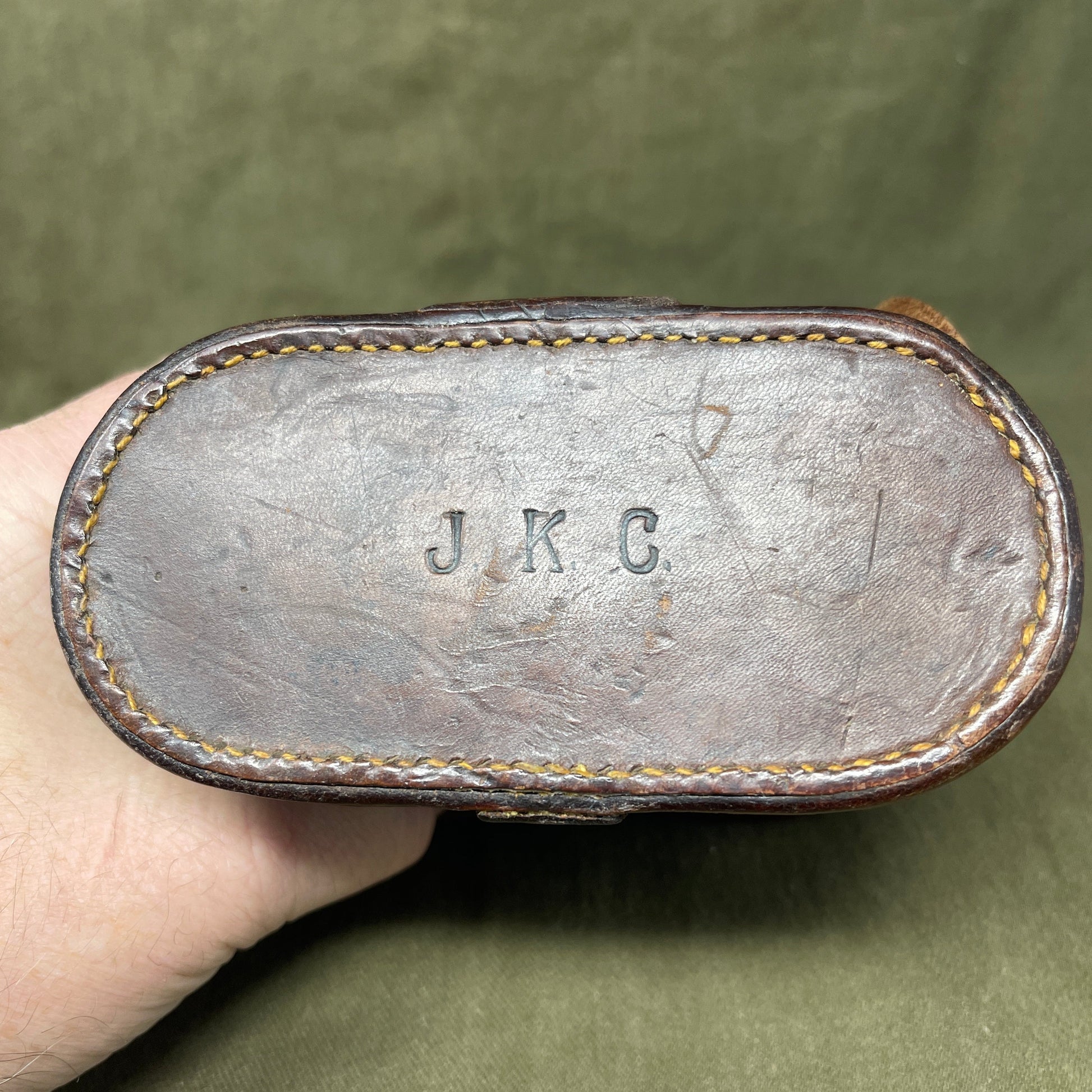 A WW1 set of binoculars made by Zeeda Paris  Named to J.K Connal 7th R.S.F.