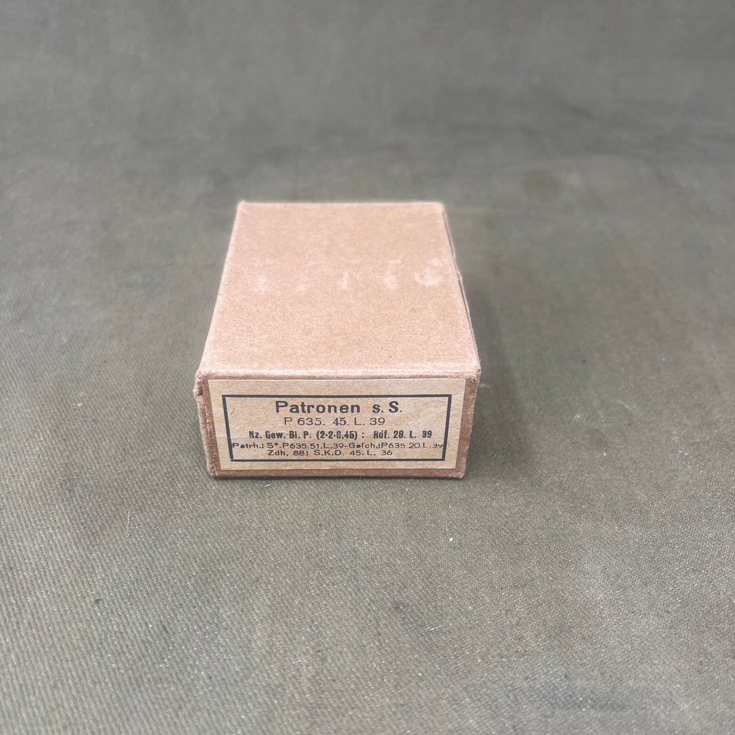 Original WW2 15 x Mauser 7.92x57mm INERT Ammunition Box.
