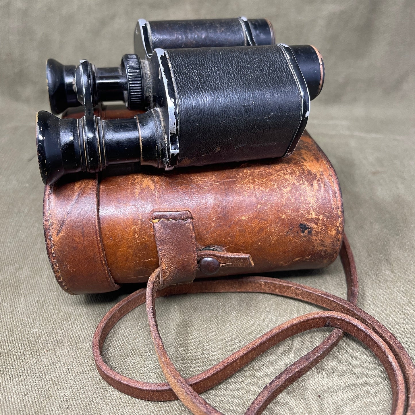A WW1 set of binoculars made by Zeeda Paris Named to J.K Connal 7th R.S.F.