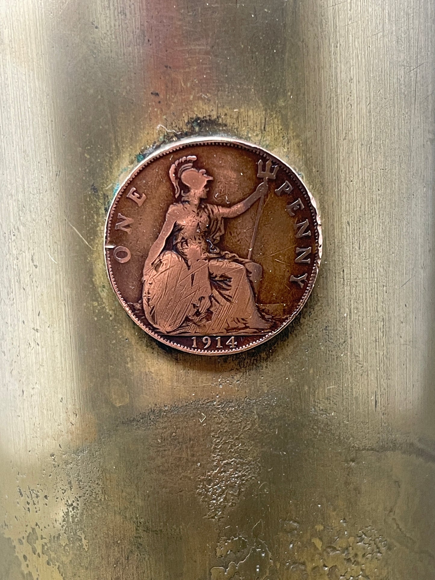 Royal Navy 3" Brass Shell Case