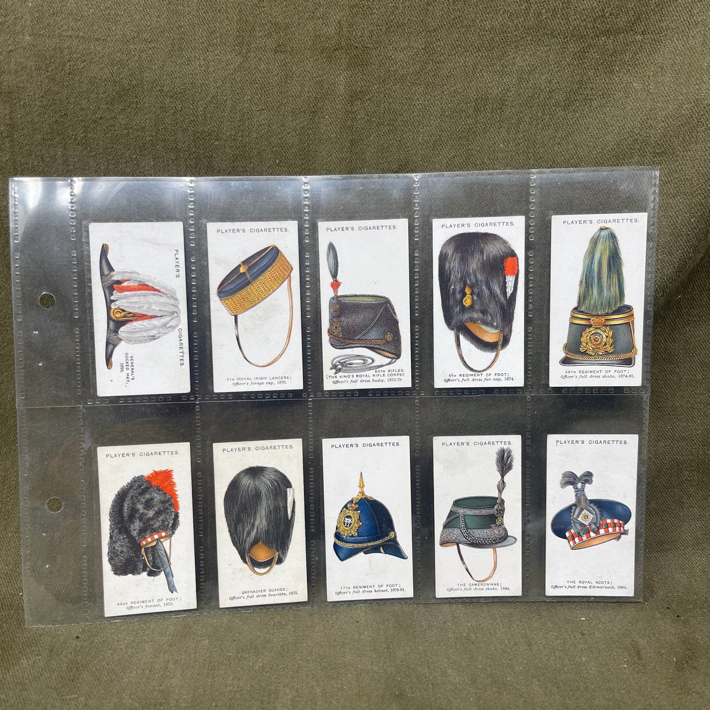 John Player & Sons Military Head-Dress Cigarette Cards