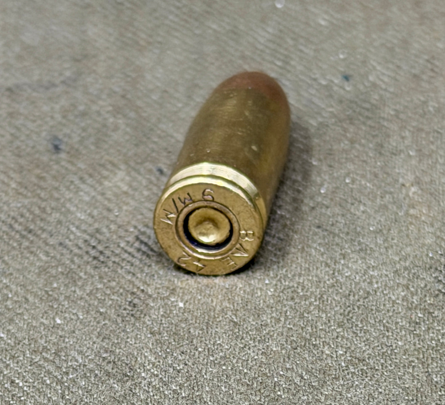 1942 Dated 9mm INERT Cartridge made by Royal Ordnance Factory Blackpole BE