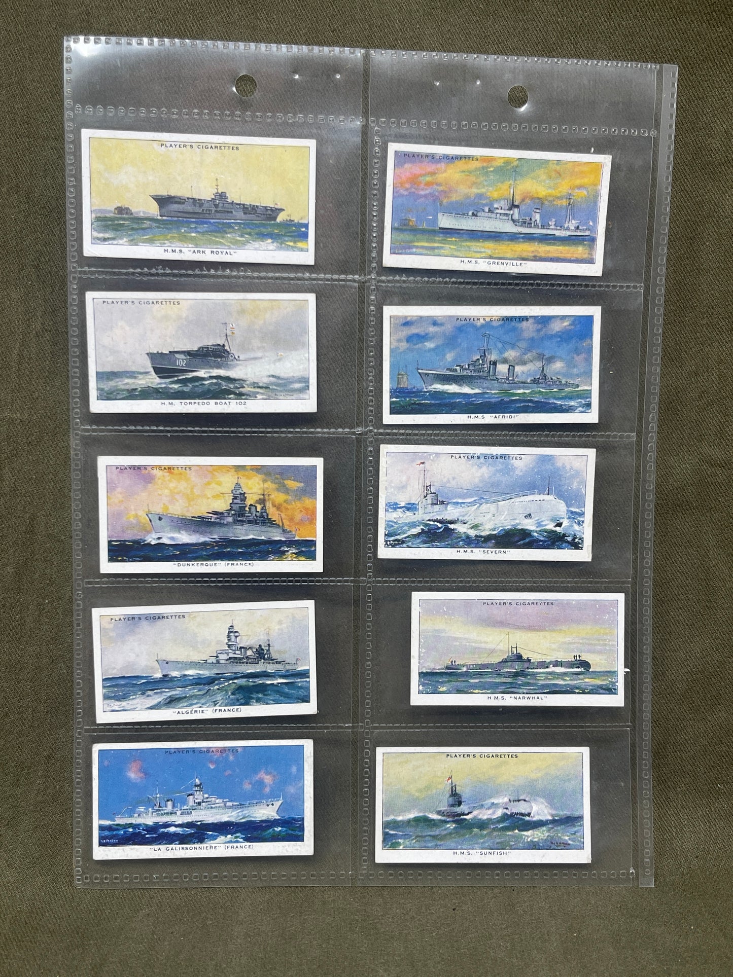"John Player & Sons Modern Naval Craft Cigarette Cards – Collectible Military Memorabilia"