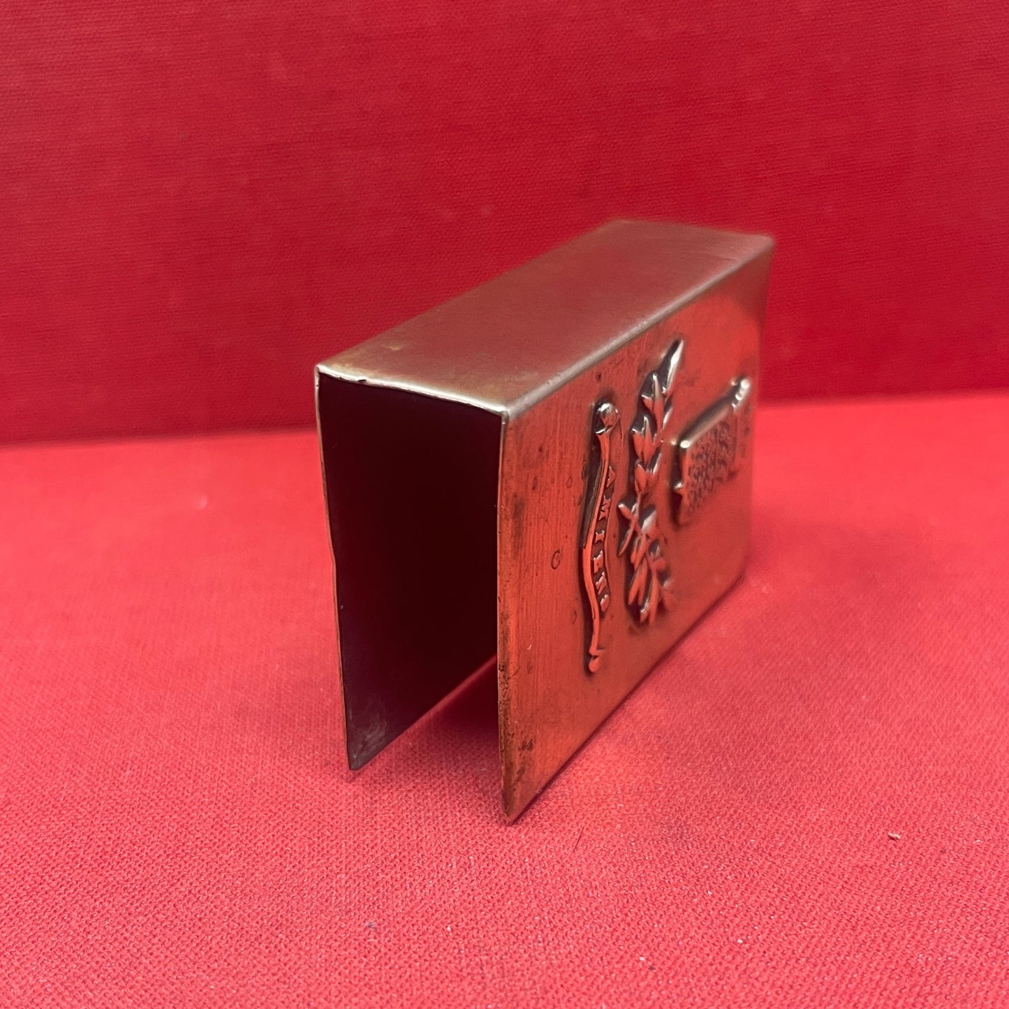 WW1 Brass Trench Art Matchbox Holder