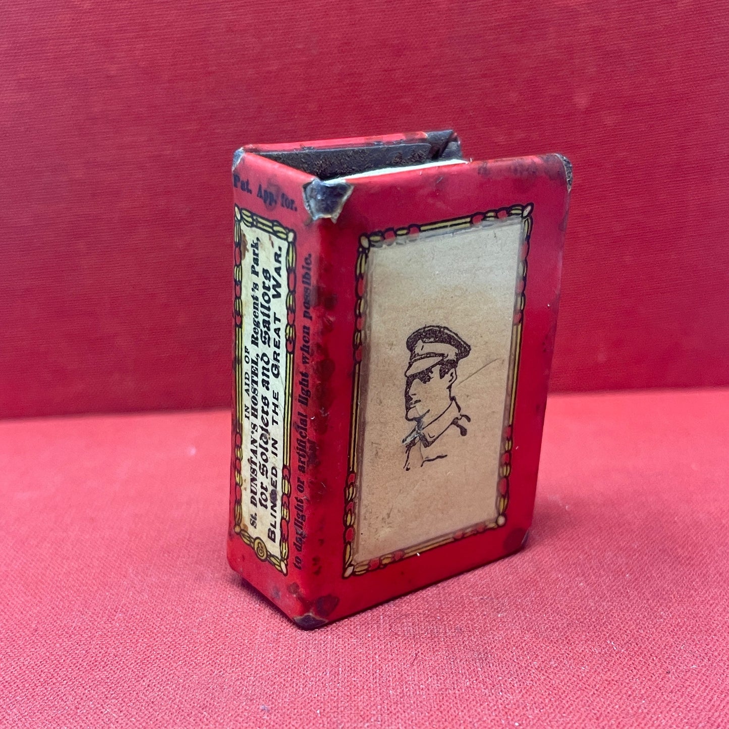 WW1 Souvenir Of The Great War Tommy Matchbox Holder