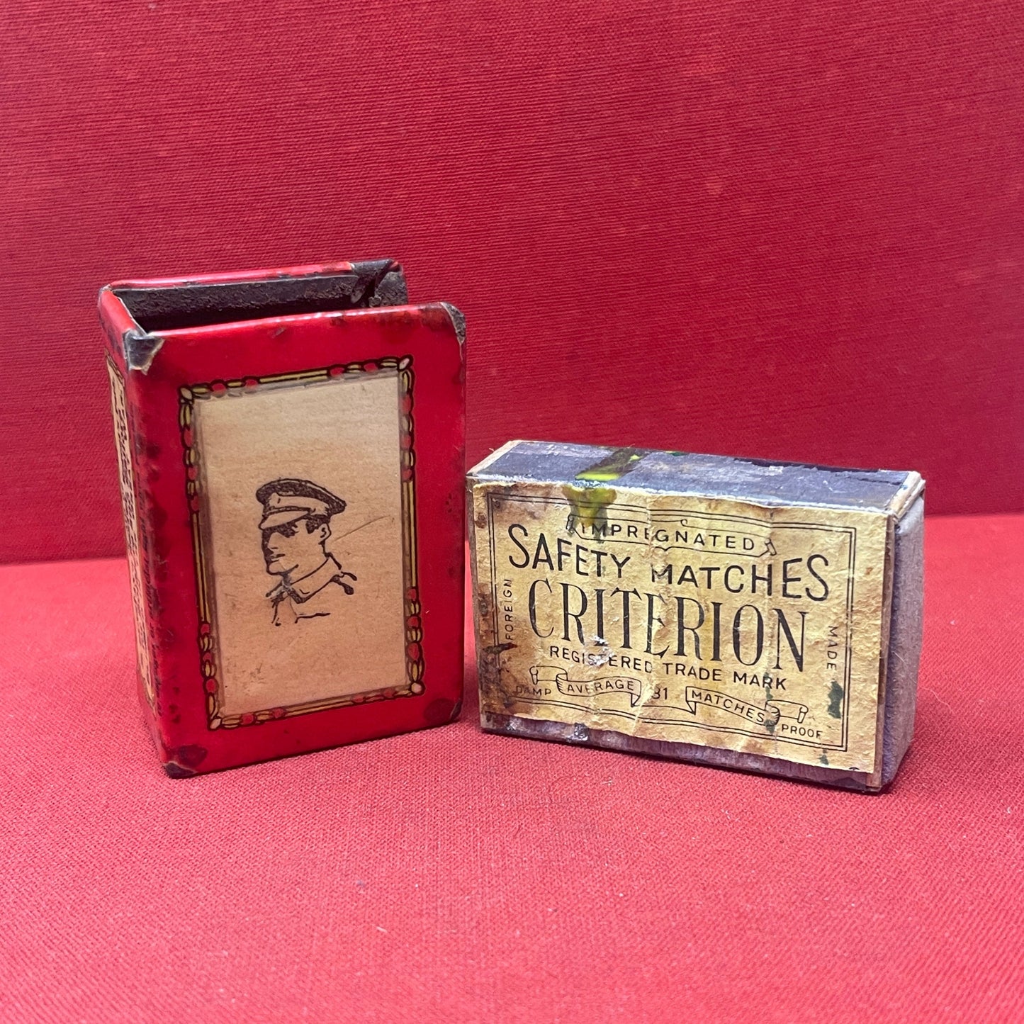 WW1 Souvenir Of The Great War Tommy Matchbox Holder