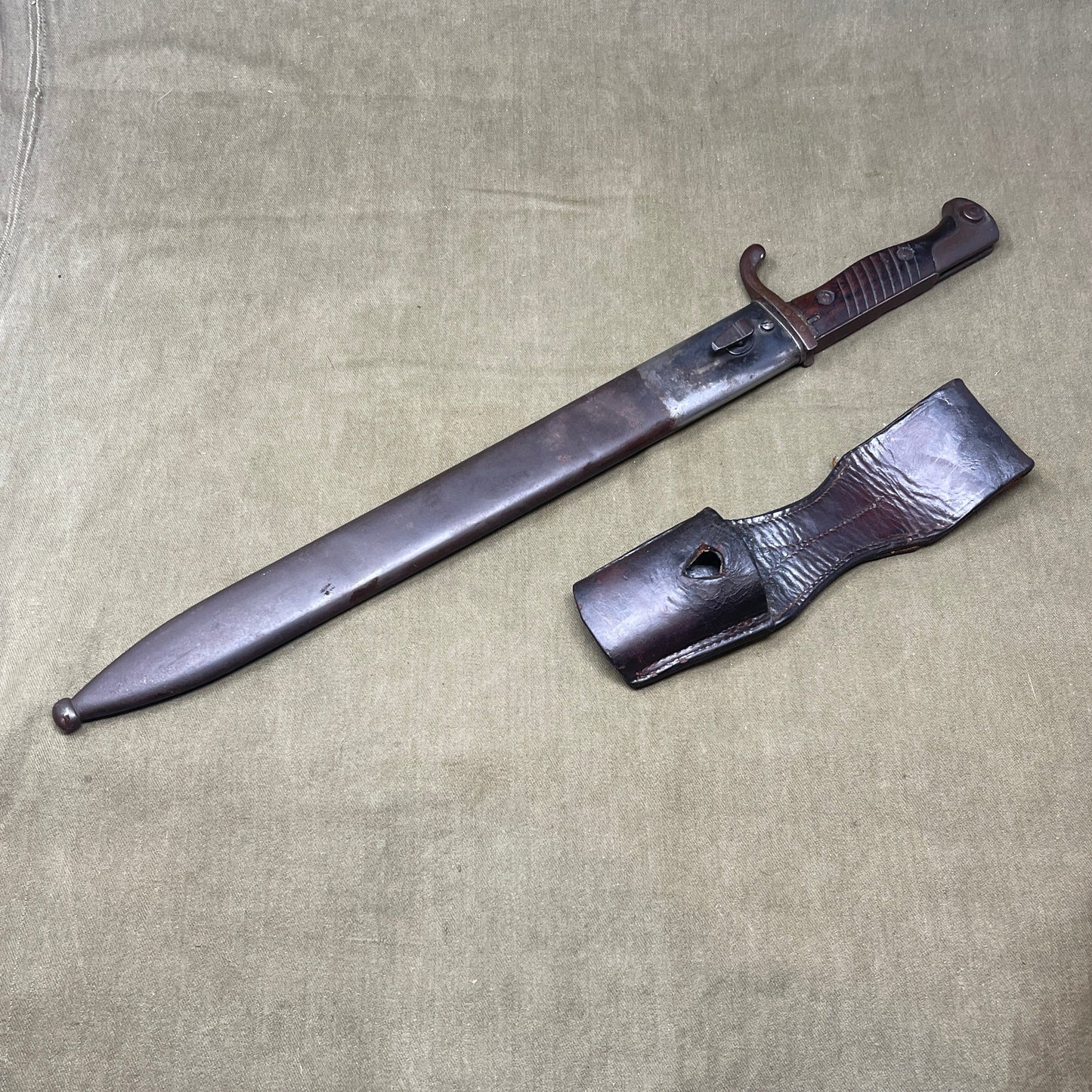 WW1German Army Waffenfabik A.G Oberndoef Mauser Model 1898/05 Butcher Bayonet