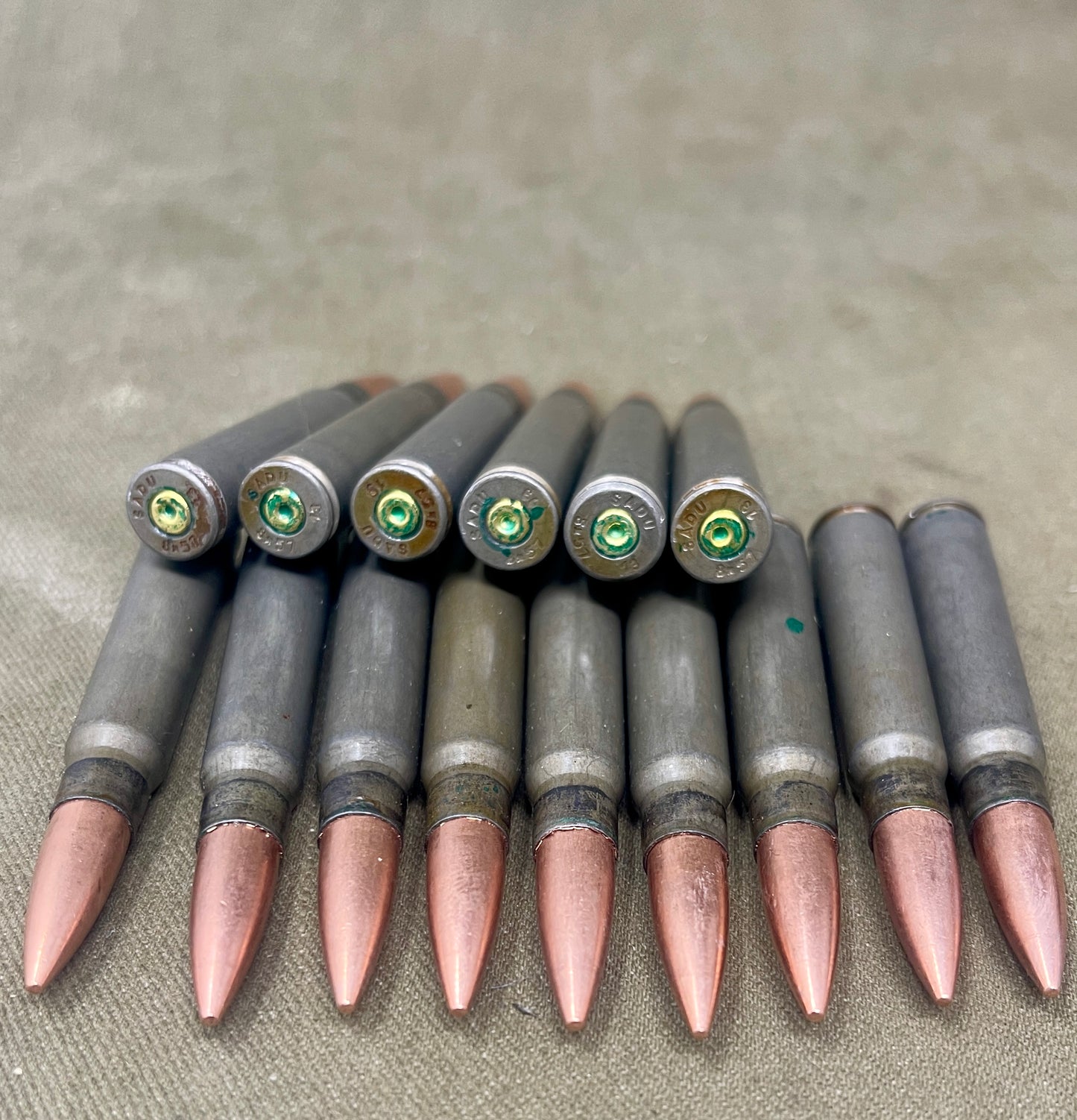 The 50 Cal cartridge cases stamped "FNB 22" refer to .50 caliber BMG (Browning Machine Gun) cartridge cases manufactured in 2022 by Fabrique Nationale de Herstal (FN Herstal), a prominent arms manufacturer in Belgium. The .50 BMG is a powerful, high-velocity round originally developed in the early 20th century for the Browning M2 heavy machine gun but is now widely used in various military, law enforcement, and civilian applications, particularly for long-range precision shooting, anti-material rifles, and