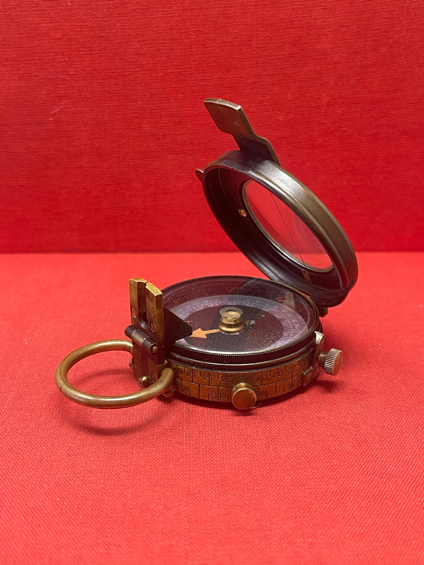 WW1 British Officers Brass Marching Compass Cruchon & Emons London 1918
