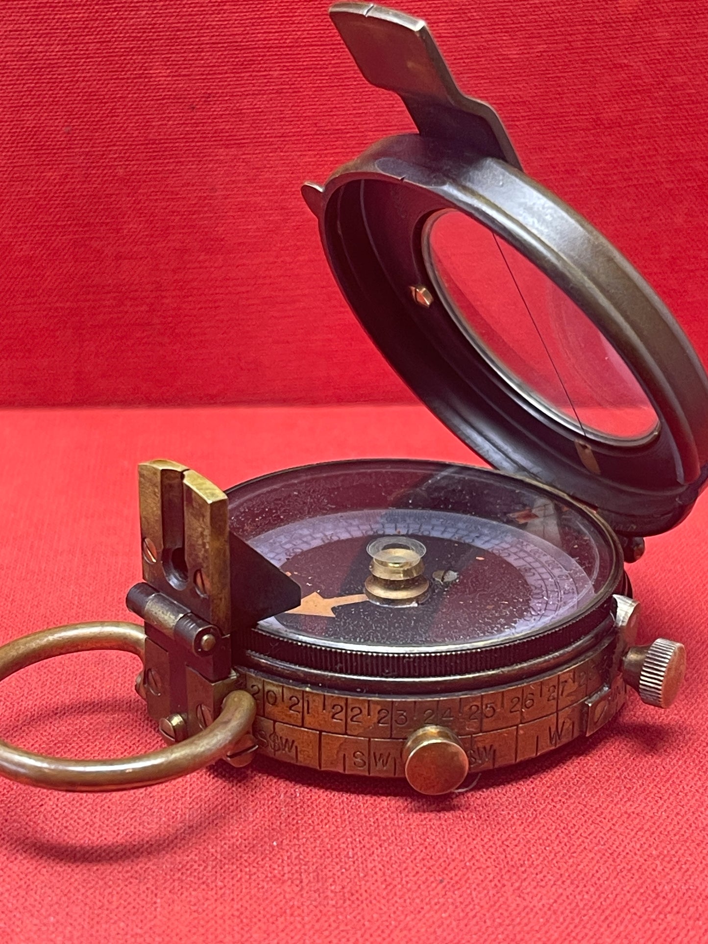 WW1 British Officers Brass Marching Compass Cruchon & Emons London 1918