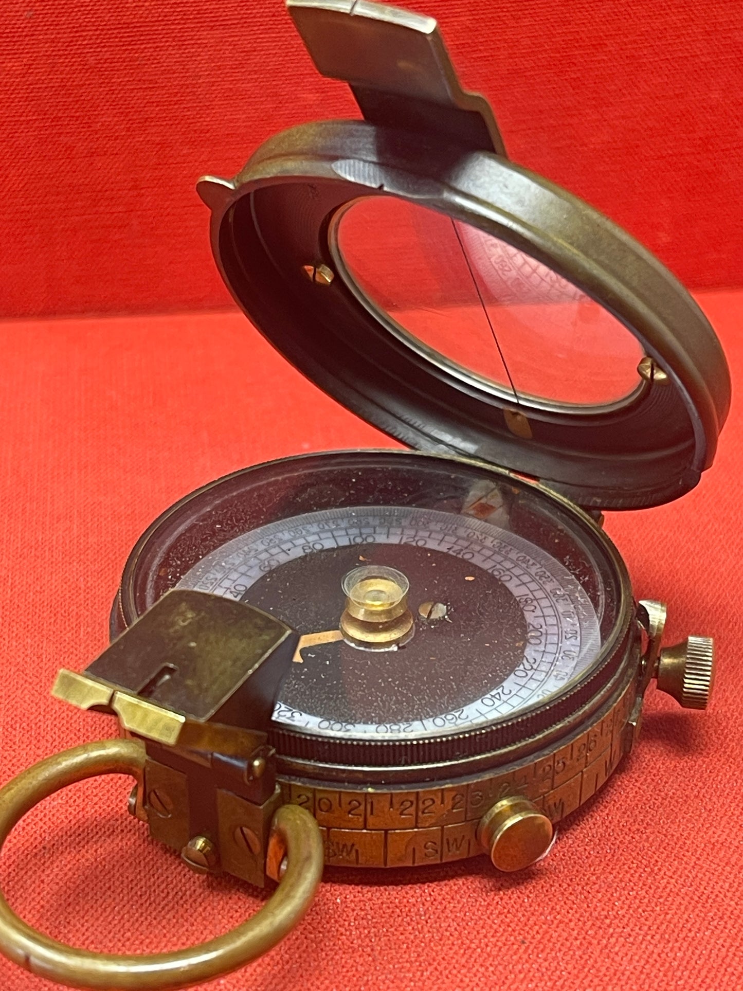 WW1 British Officers Brass Marching Compass Cruchon & Emons London 1918