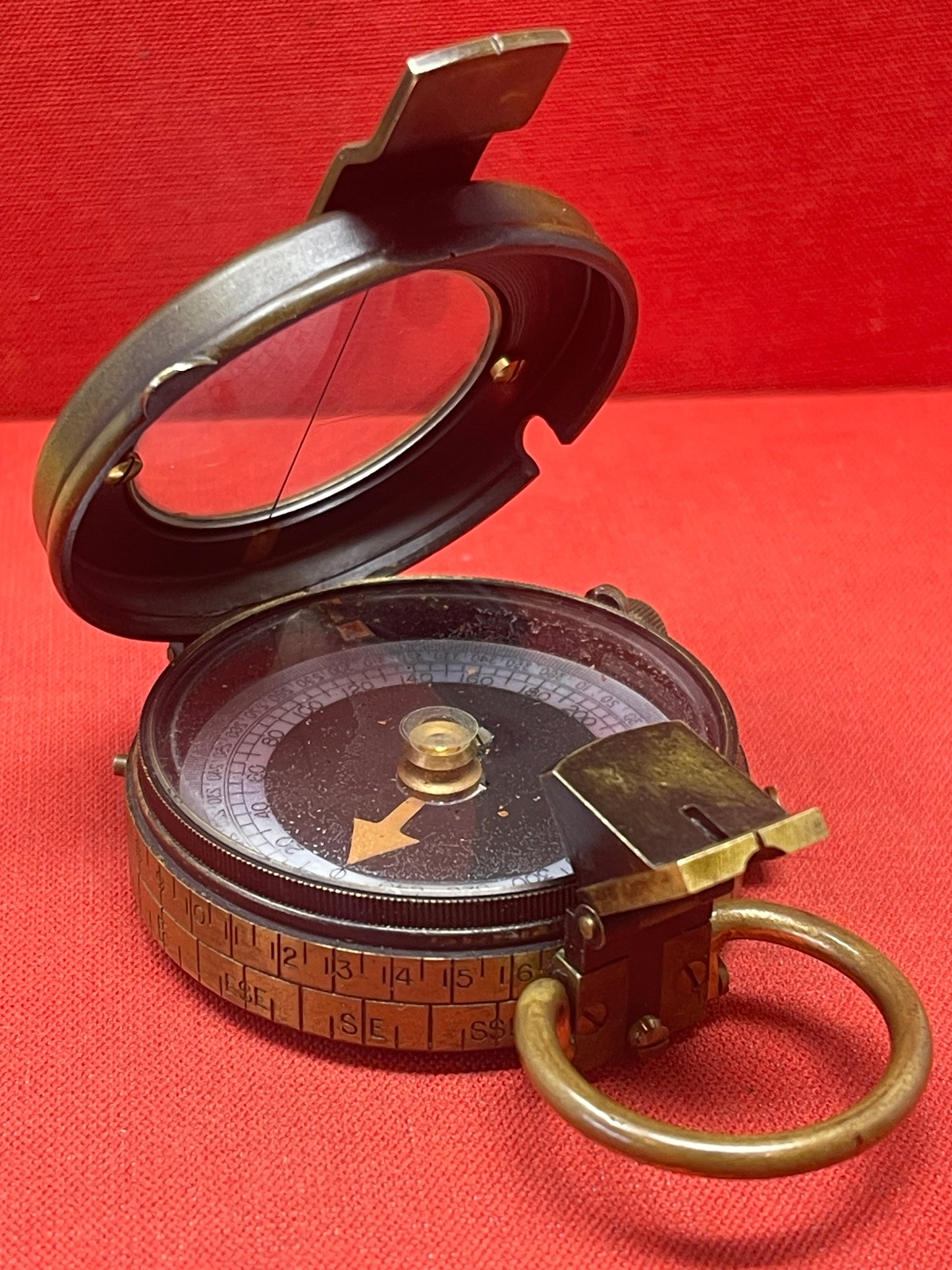 WW1 British Officers Brass Marching Compass Cruchon & Emons London 1918