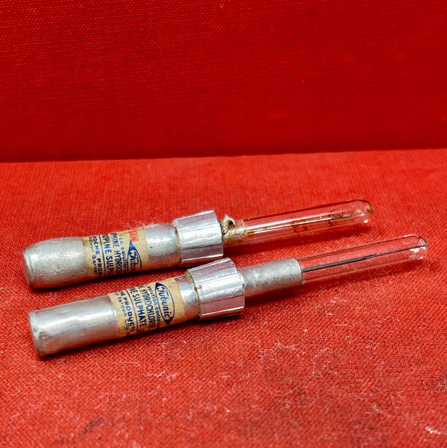 WW1 British Officer Medics Morphine Syrettes x 2 In Original Tin