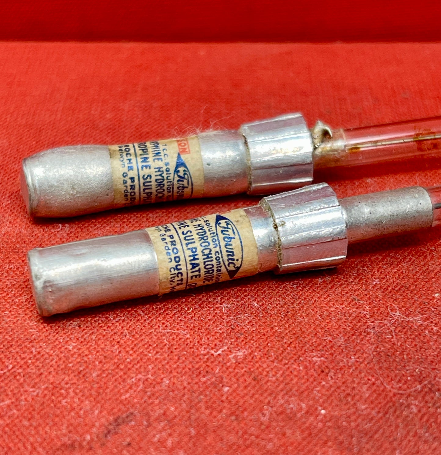 WW1 British Officer Medics Morphine Syrettes x 2 In Original Tin