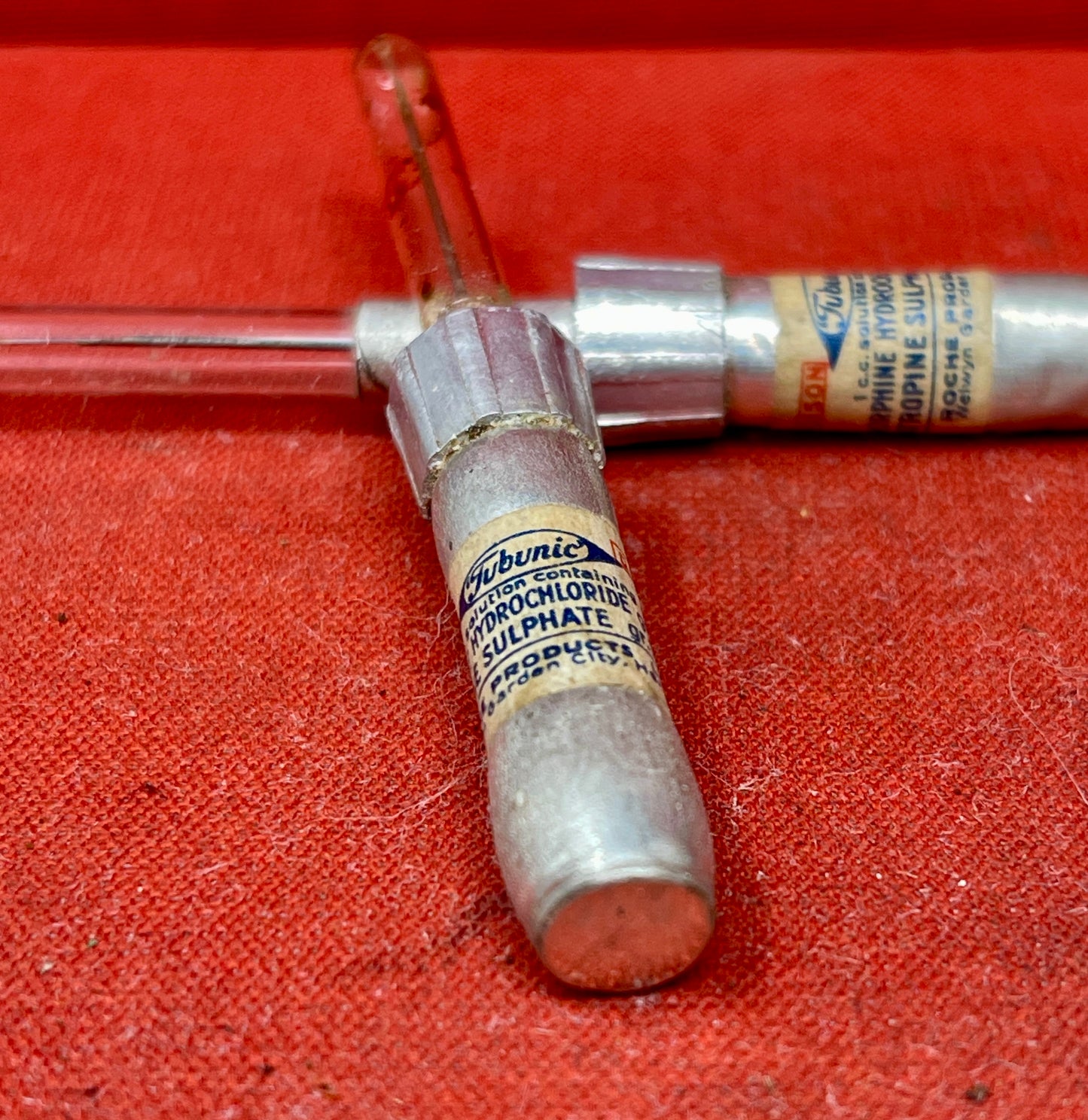 WW1 British Officer Medics Morphine Syrettes x 2 In Original Tin