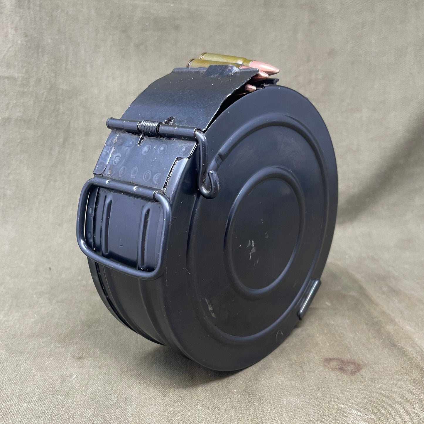 Russian RPD LMG drum magazine with 50 x 7.62x39 INERT Rounds