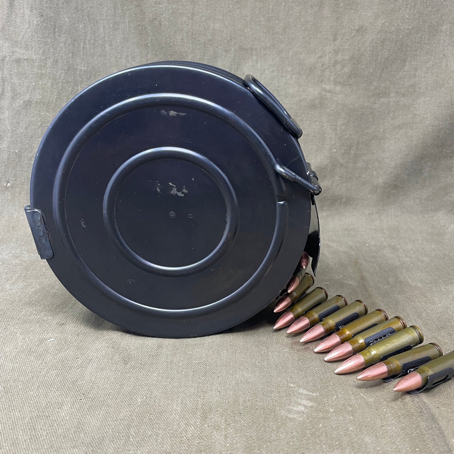 Russian RPD LMG drum magazine with 50 x 7.62x39 INERT Rounds