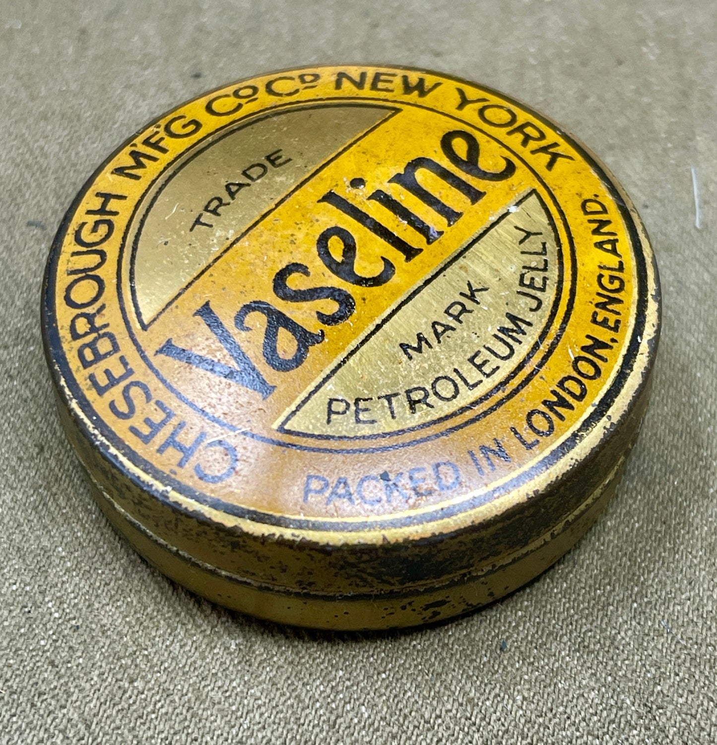 Vintage Chesebrough MFG Co New York Vaseline Tin