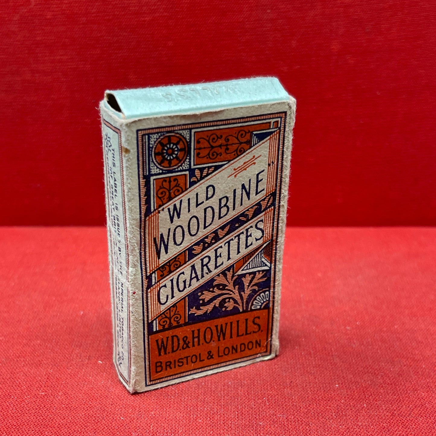 Empty Box of Wild Woodbine Cigarettes