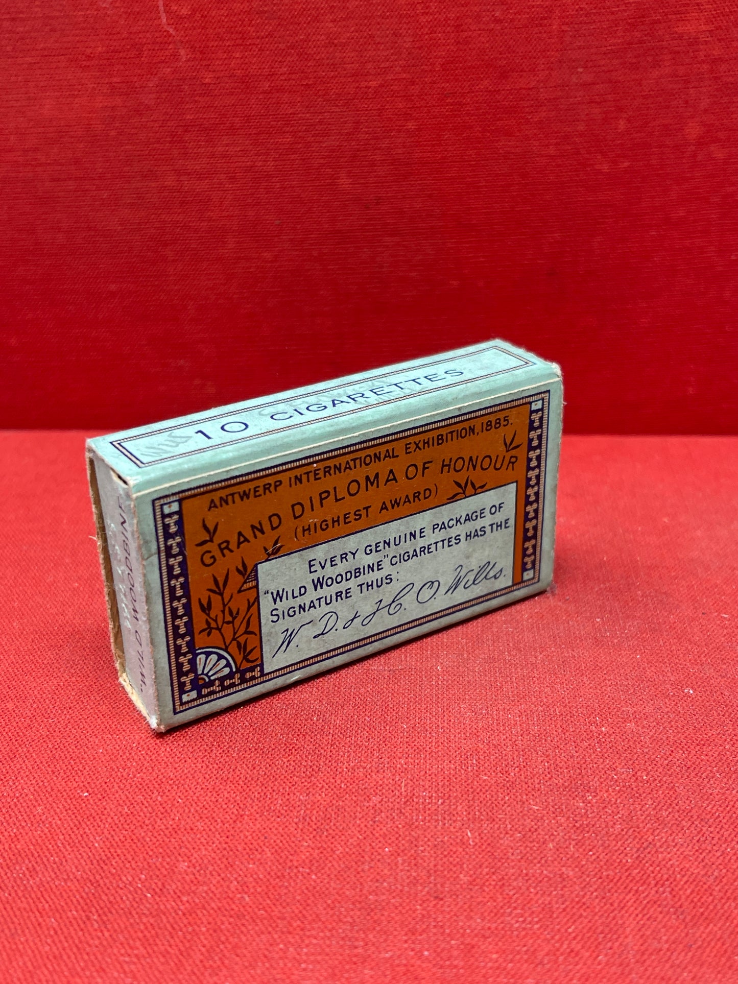 Empty Box of Wild Woodbine Cigarettes