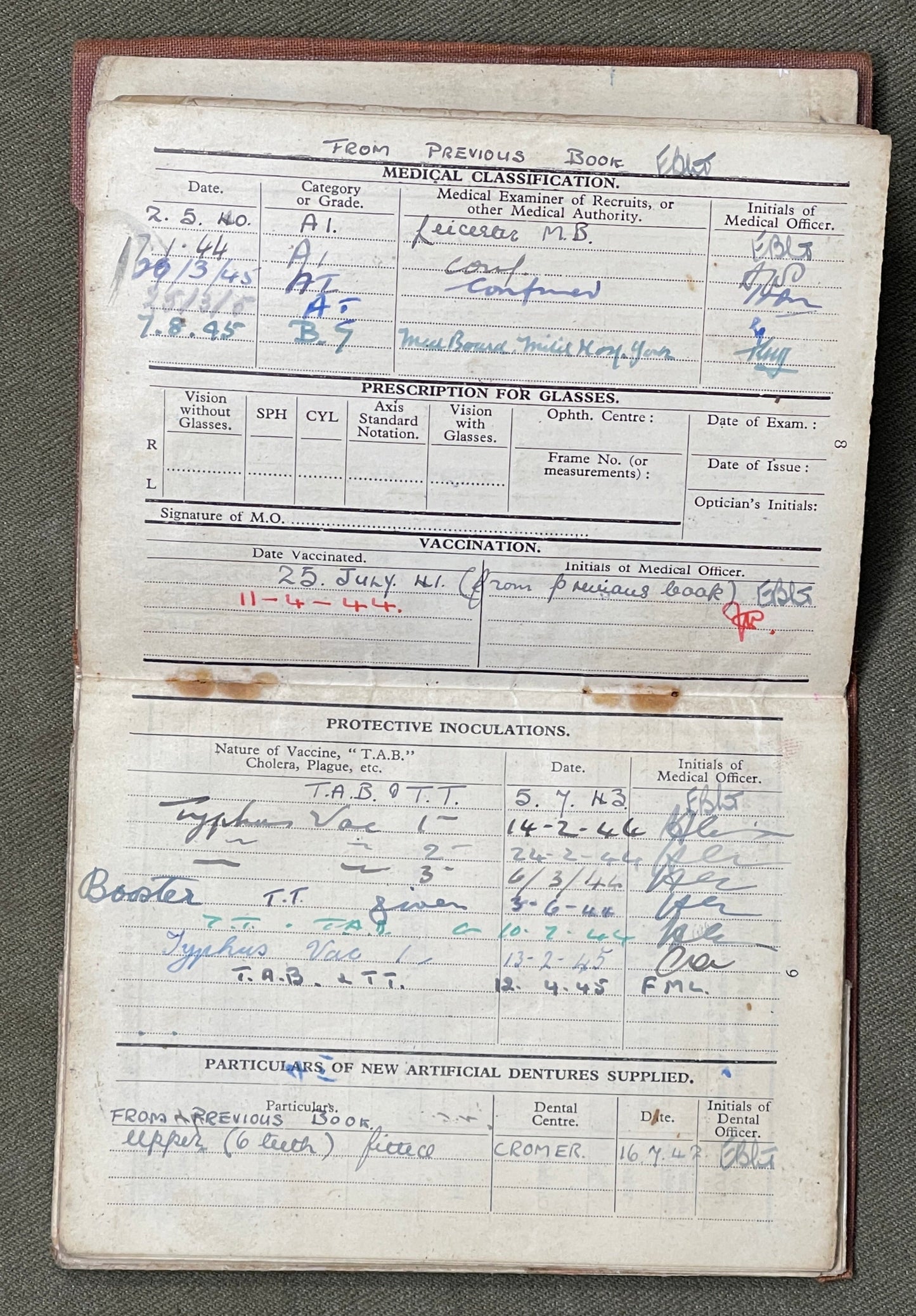 A really interesting selection of original WW2 Service paperwork relating to Arthur CHAPMAN 13089716 who served in the Pioneer Corp.