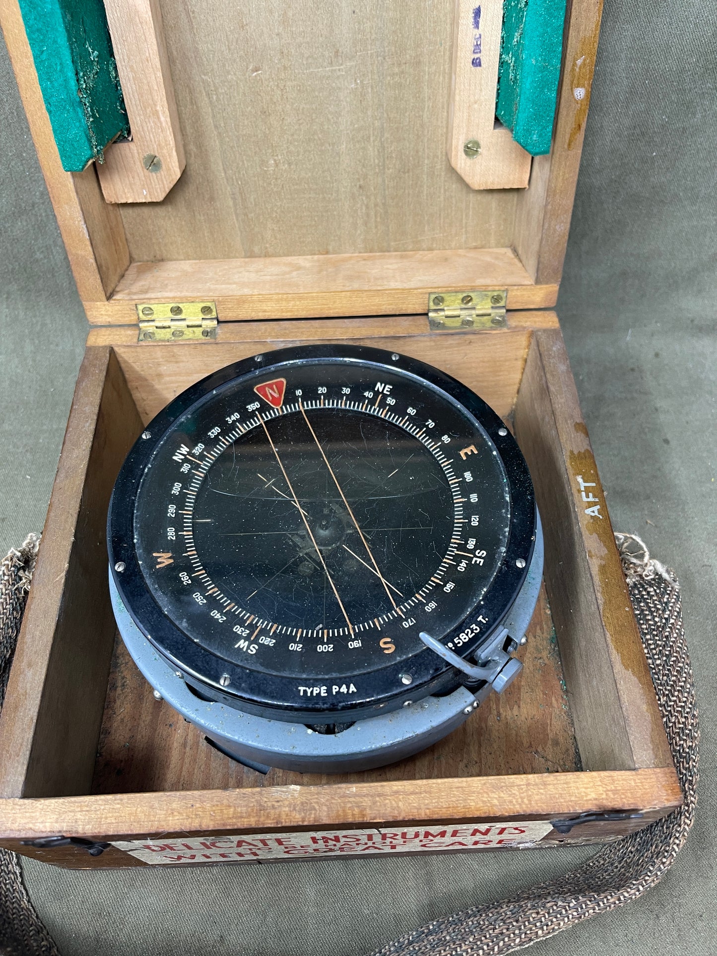 "Royal Air Force RAF Compass, Navigational, Type P4A (RAF Ref 5823T) for Sale – Collectible WWII Aviation Artifact"