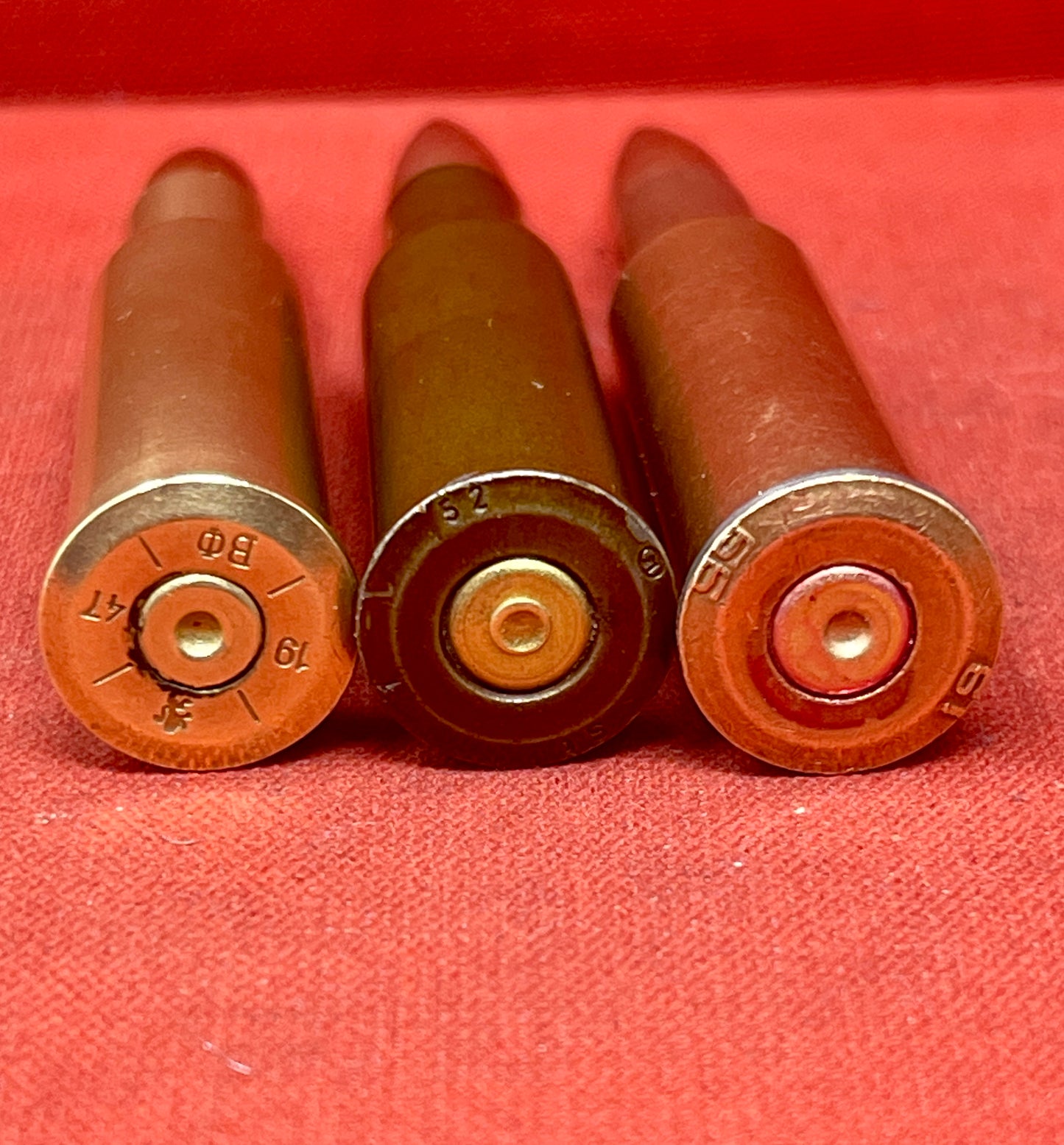 3 x Soviet & Eastern Bloc 7.62x54 INERT Brass Cartridge Cases