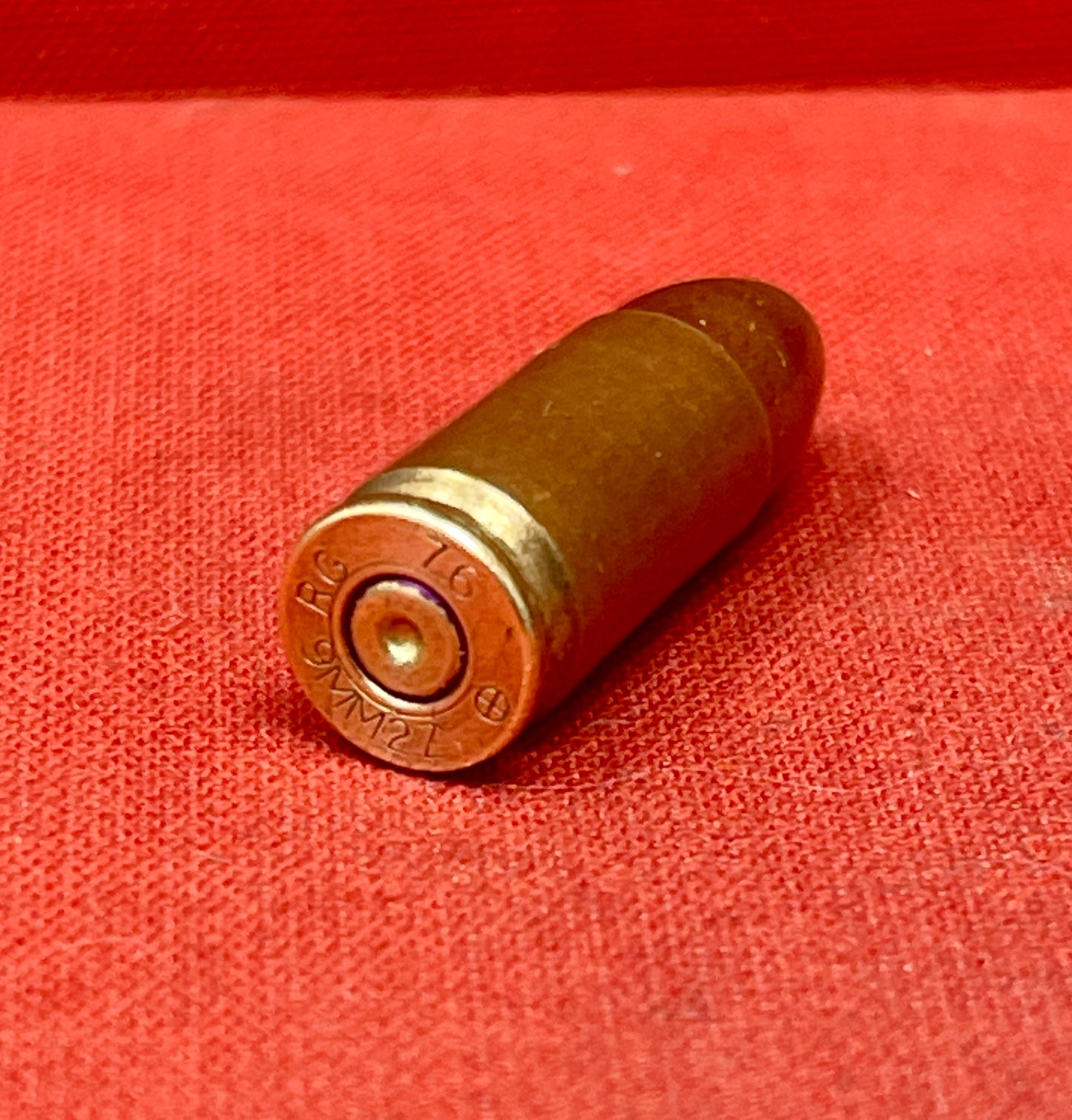 9mm INERT British 1976 RG -Royal Ordnance Factory, Radway Green, Cheshire