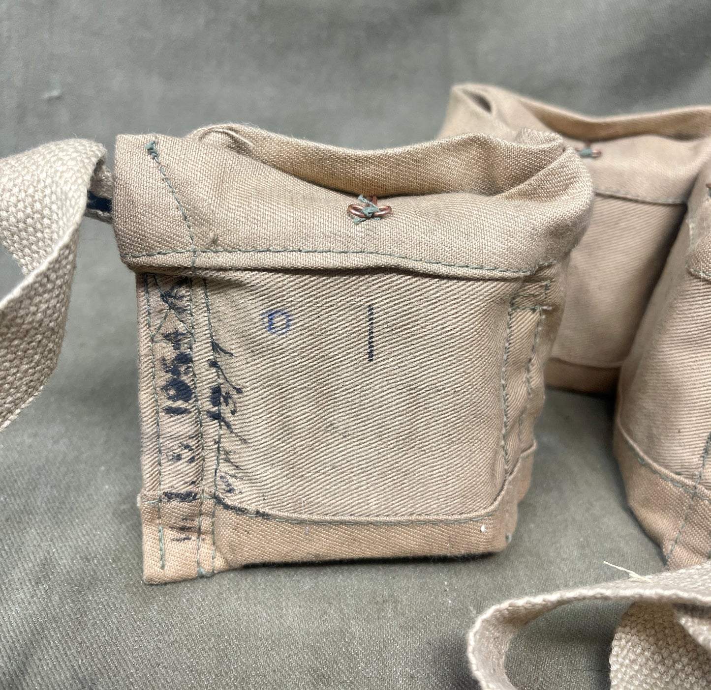 Original British 1946 Bandolier Containing 50 Inert 303 Rounds