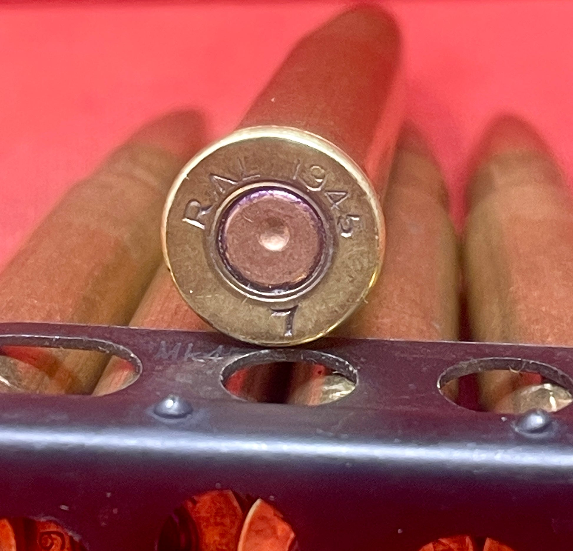 Original British Cartridge Carrier with 4 Chargers & 20 Inert .303 Rounds