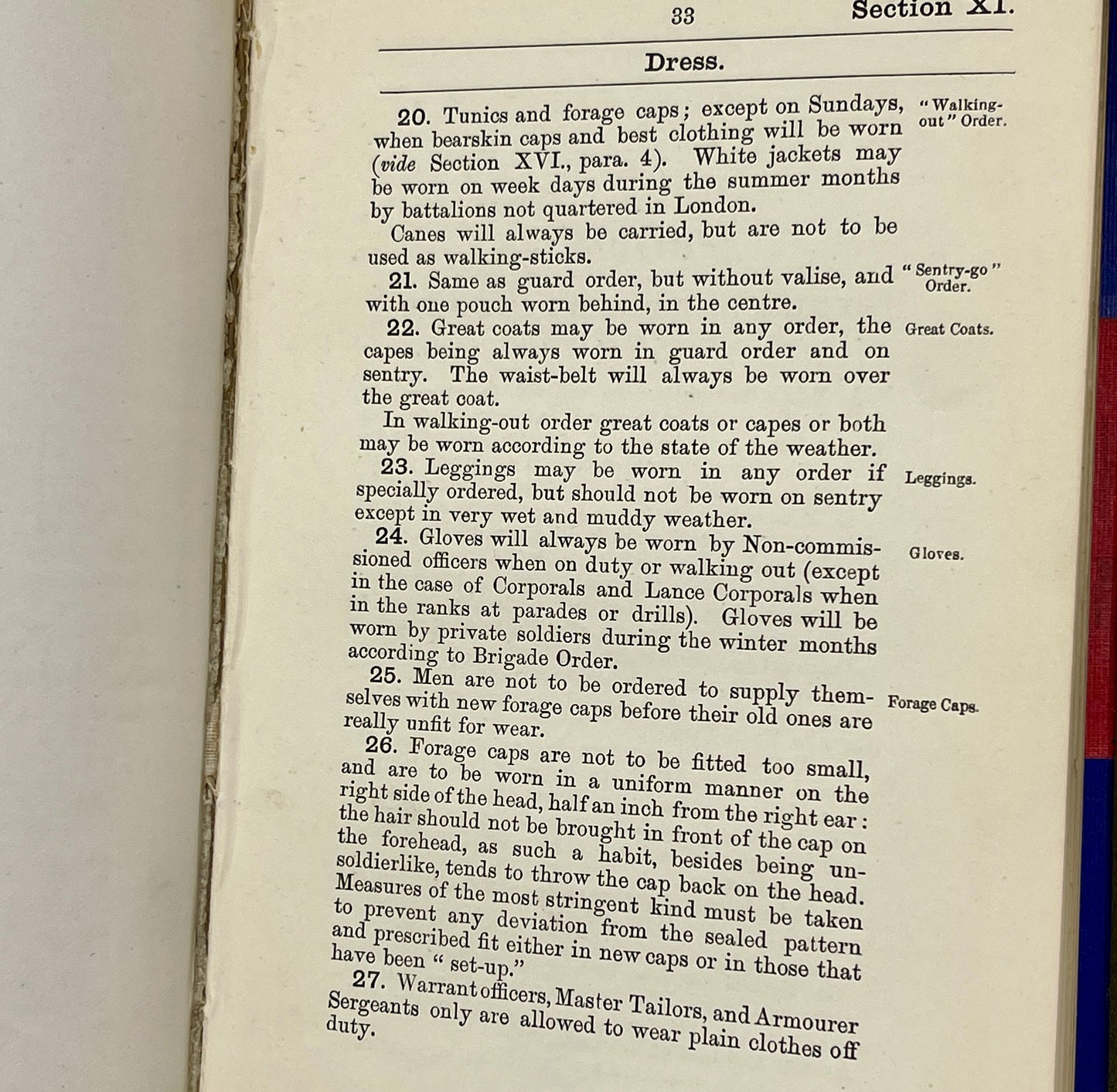 Original Official Standing Orders For The Brigade Of Guards 1885 Dated