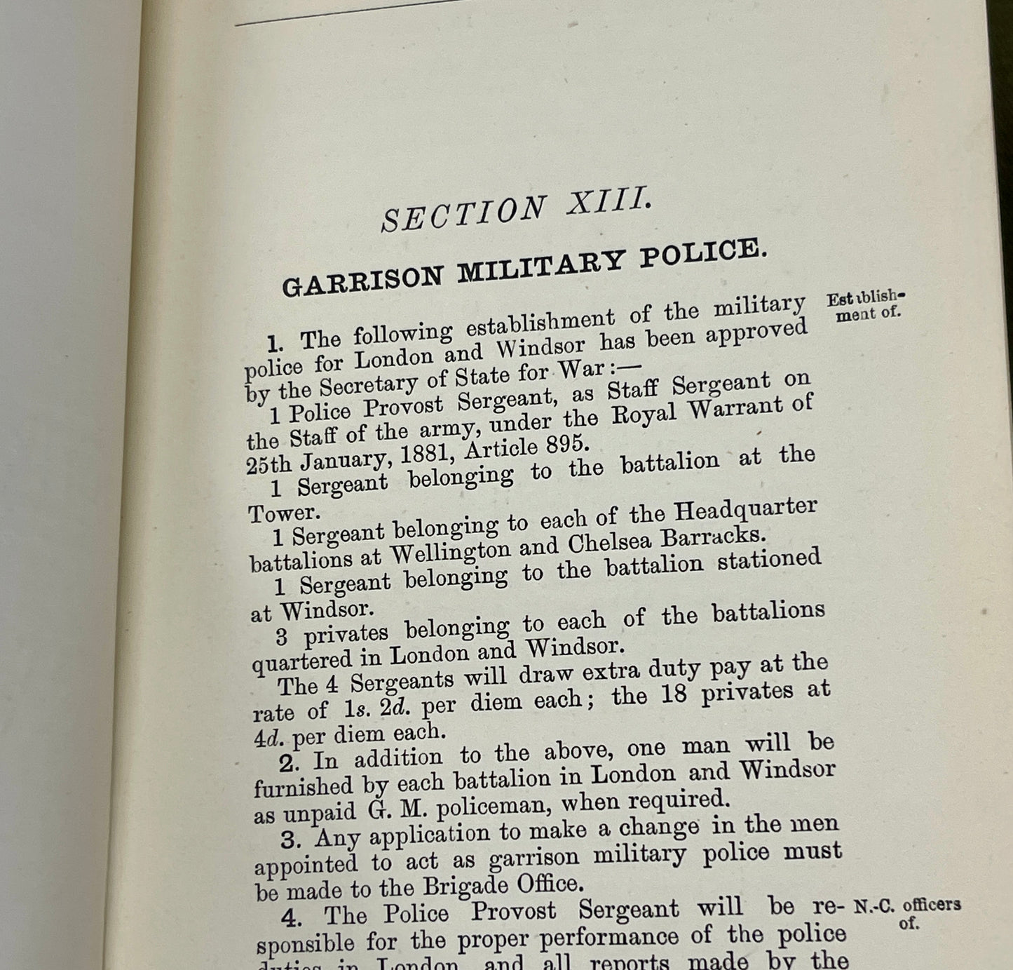 Original Official Standing Orders For The Brigade Of Guards 1885 Dated