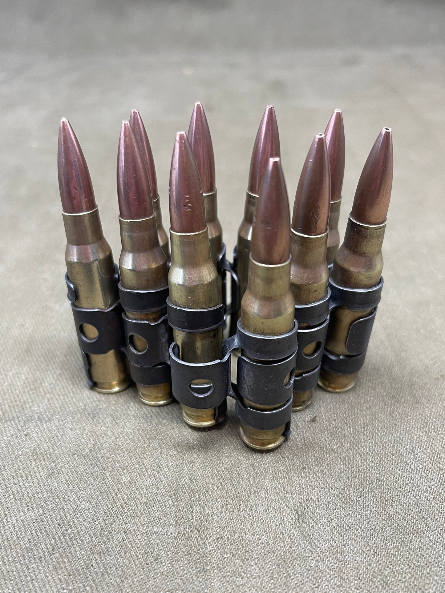 British Custom 7.62 x 51 GPMG Brass Cartridge Belts