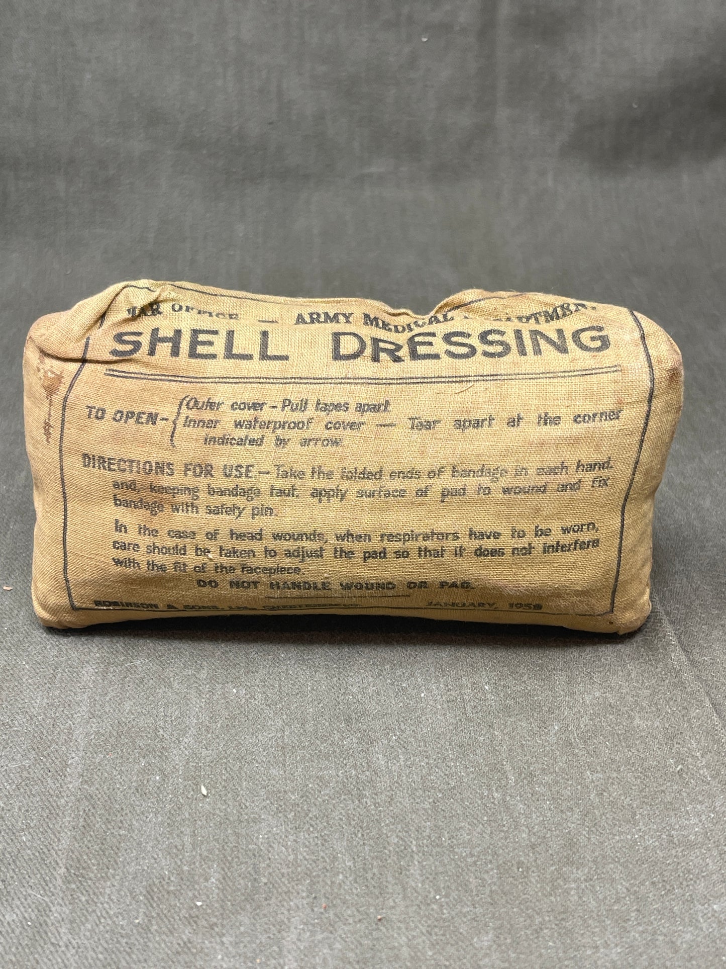 Original British First Field Dressing (FFD) 1958