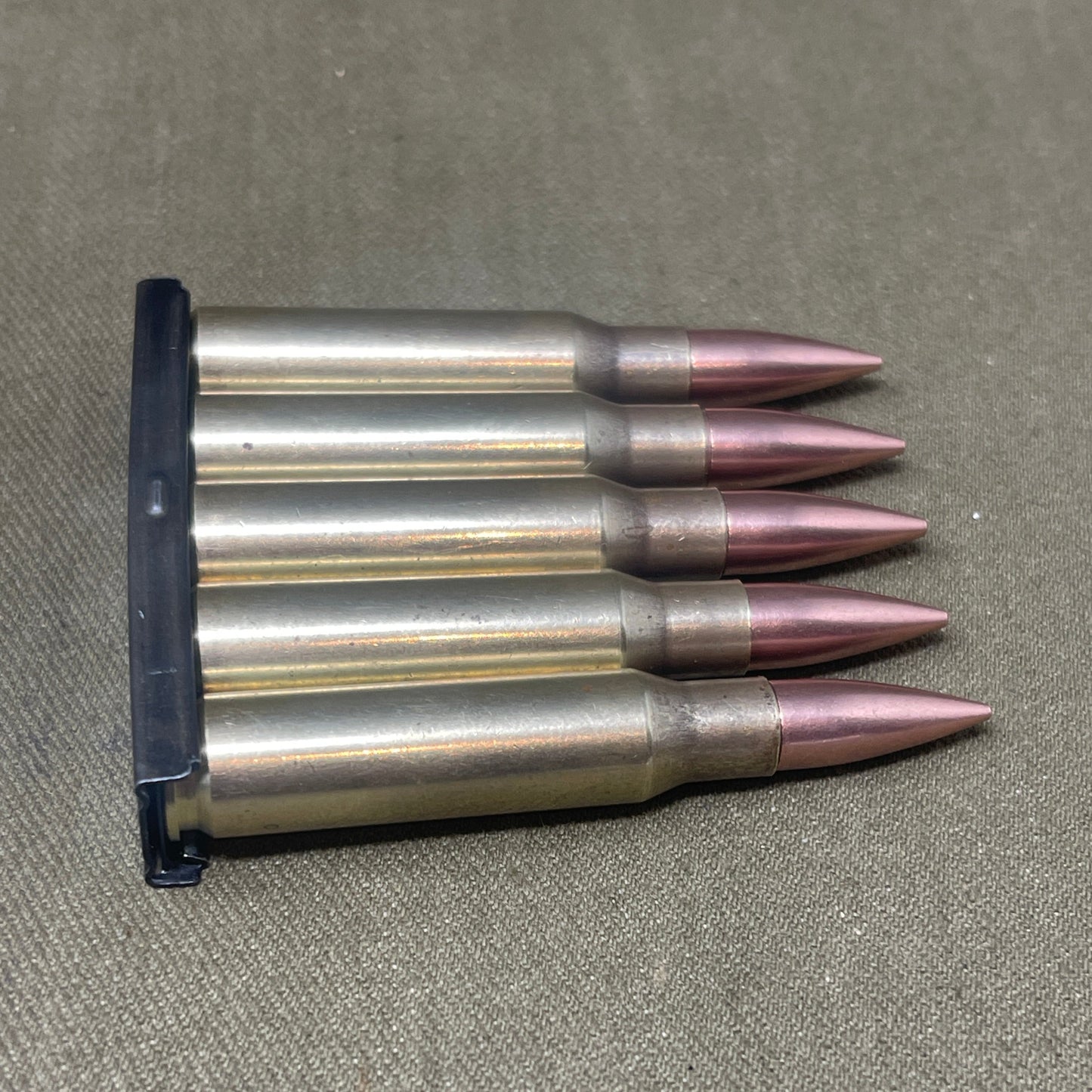 5 x 7.62x51mm FNB Inert Cartridges in Clip