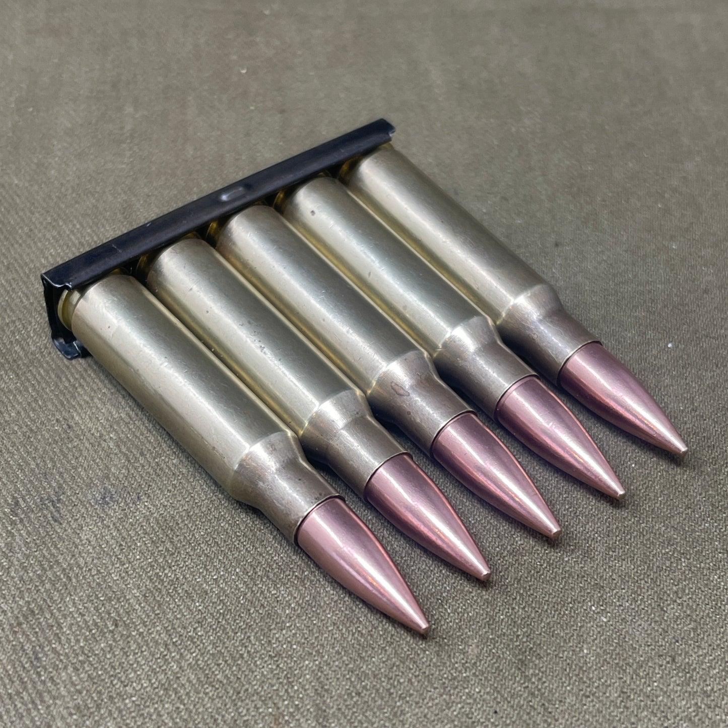 5 x 7.62x51mm FNB Inert Cartridges in Clip