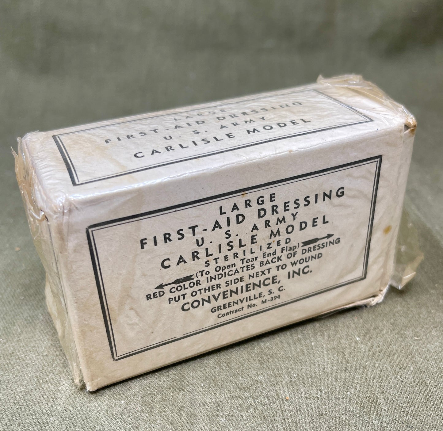 Large First Aid Dressing U.S. Army Carlisle Model Convenience Inc.