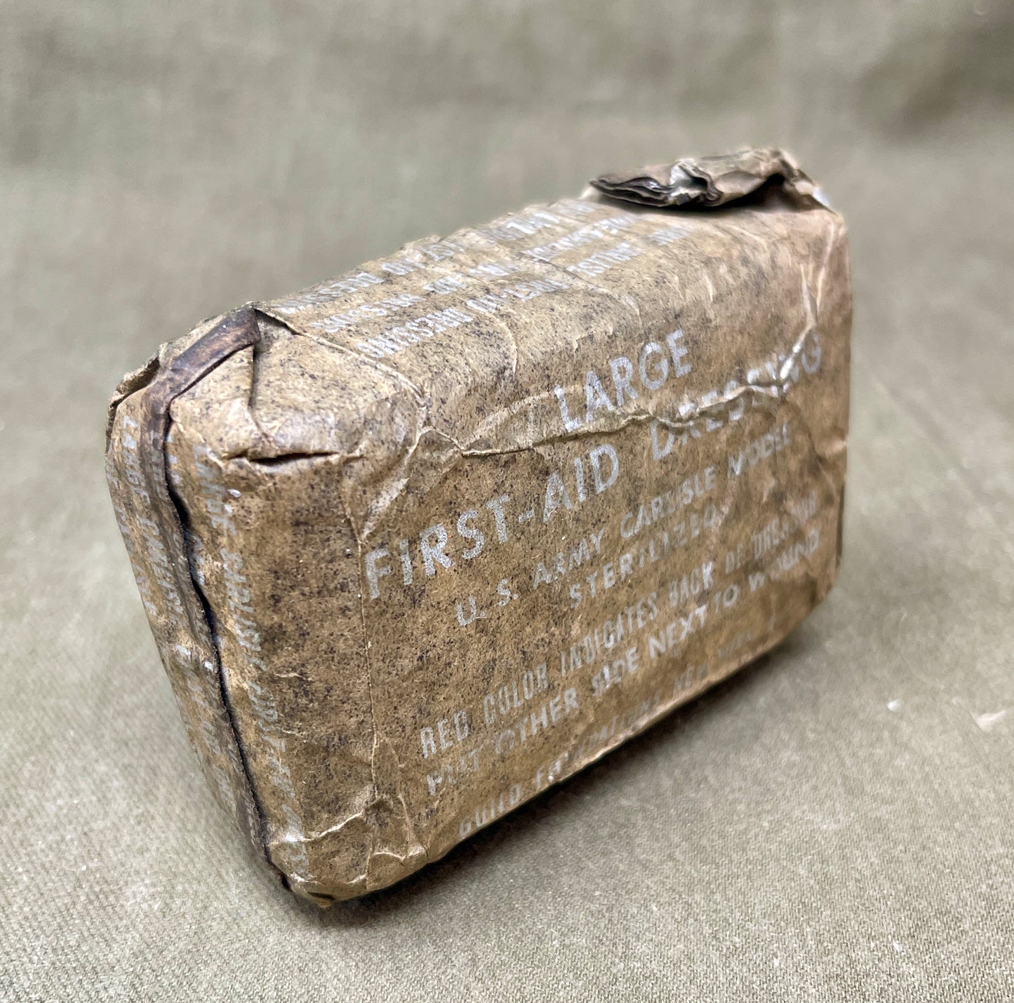 Large First Aid Dressing U.S. Army Carlisle Model Guild Foundations New York.